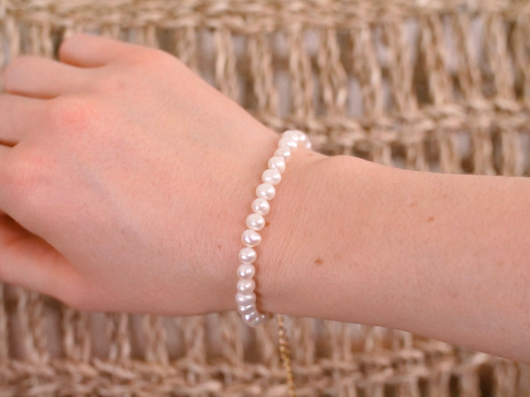 Perlen Armband mit vergoldeten Verschluss