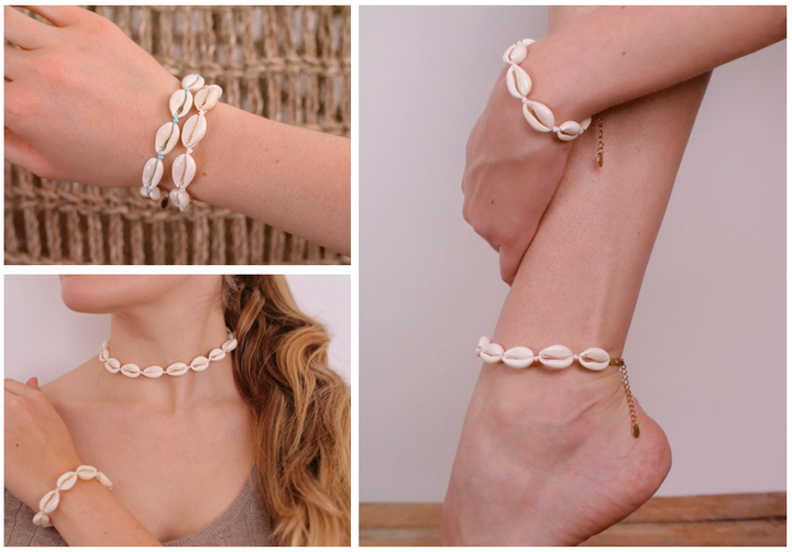 Muschel Halskette Choker mit Verschluss