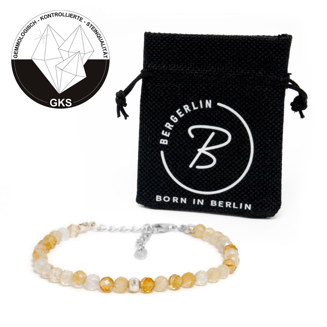 Citrin Naturstein Armband mit Verschluss