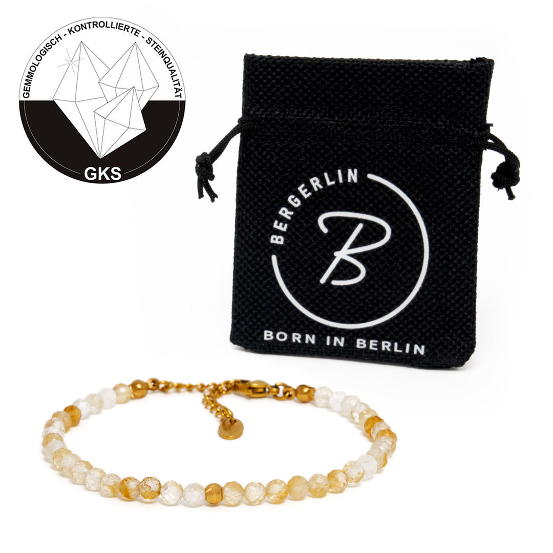 Citrin Naturstein Armband mit Verschluss