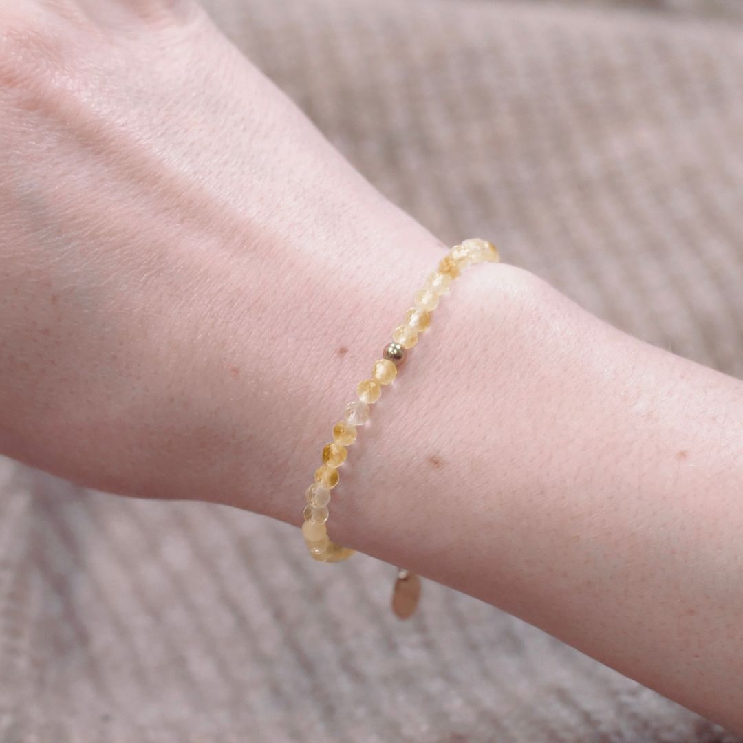 Citrin Naturstein Armband mit Verschluss