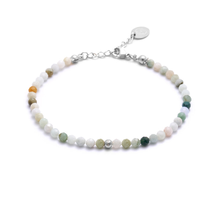 Jade Naturstein Perlen Armband mit Verschluss