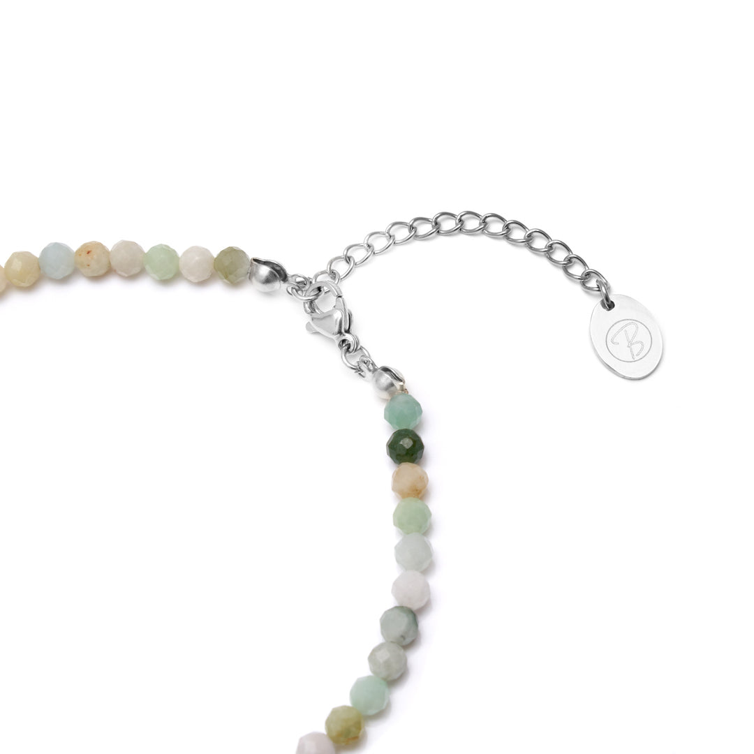 Jade Naturstein Perlen Armband mit Verschluss