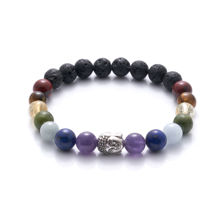 7 Chakren Naturstein Perlen Armband
