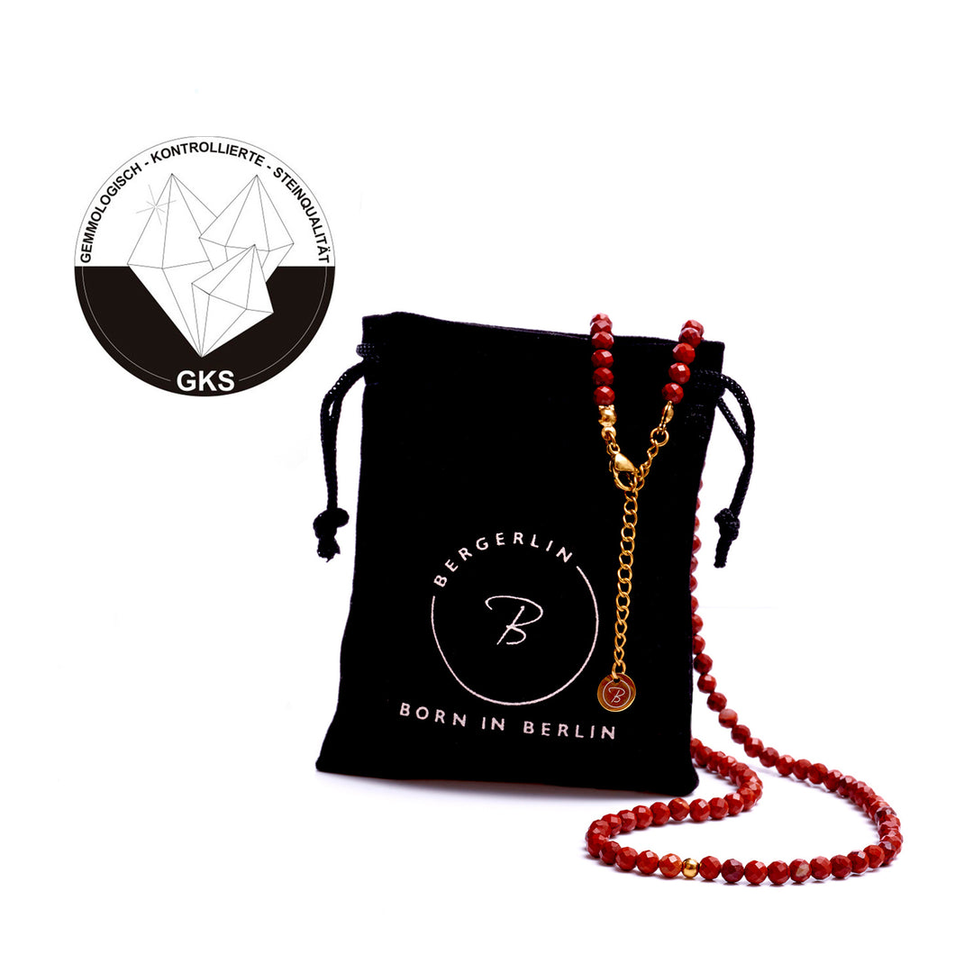 Jasper Natural Stone Pearl Necklace