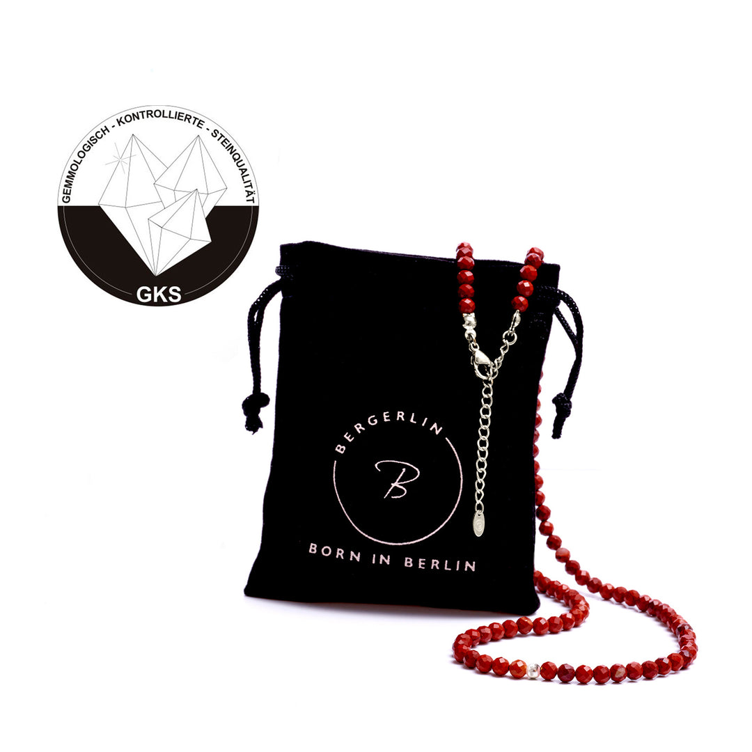 Jasper Natural Stone Pearl Necklace