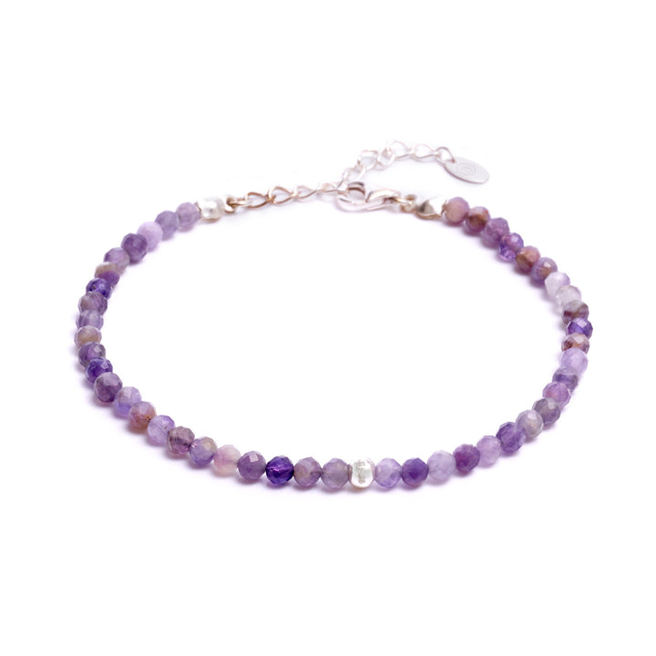 Amethyst Naturstein Perlen Armband mit Verschluss