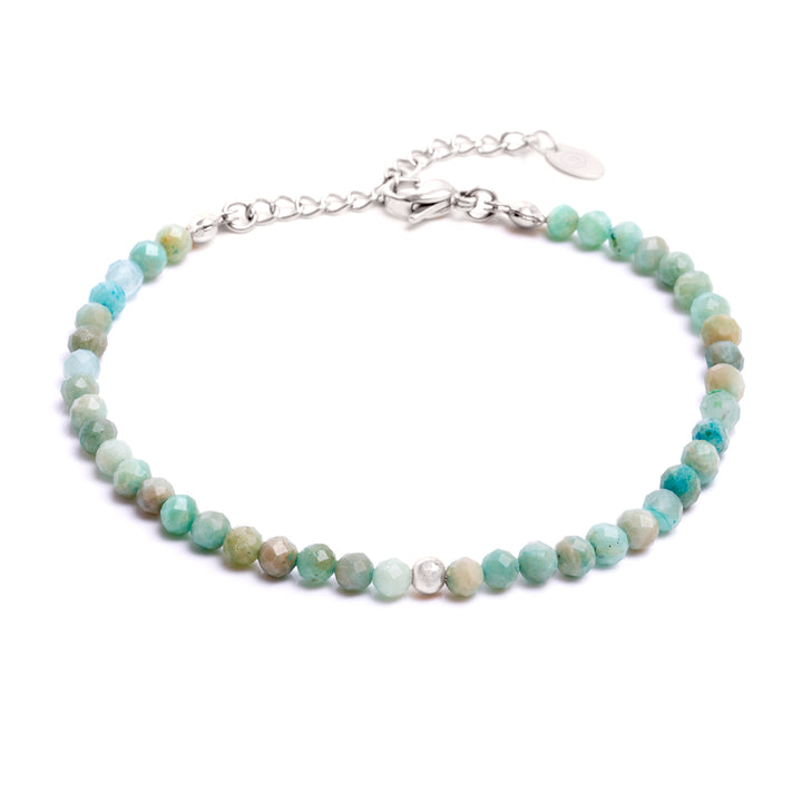Amazonit Naturstein Perlen Armband mit Verschluss