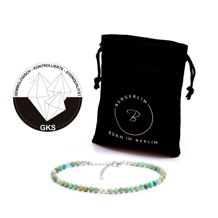 Amazonit Naturstein Perlen Armband mit Verschluss