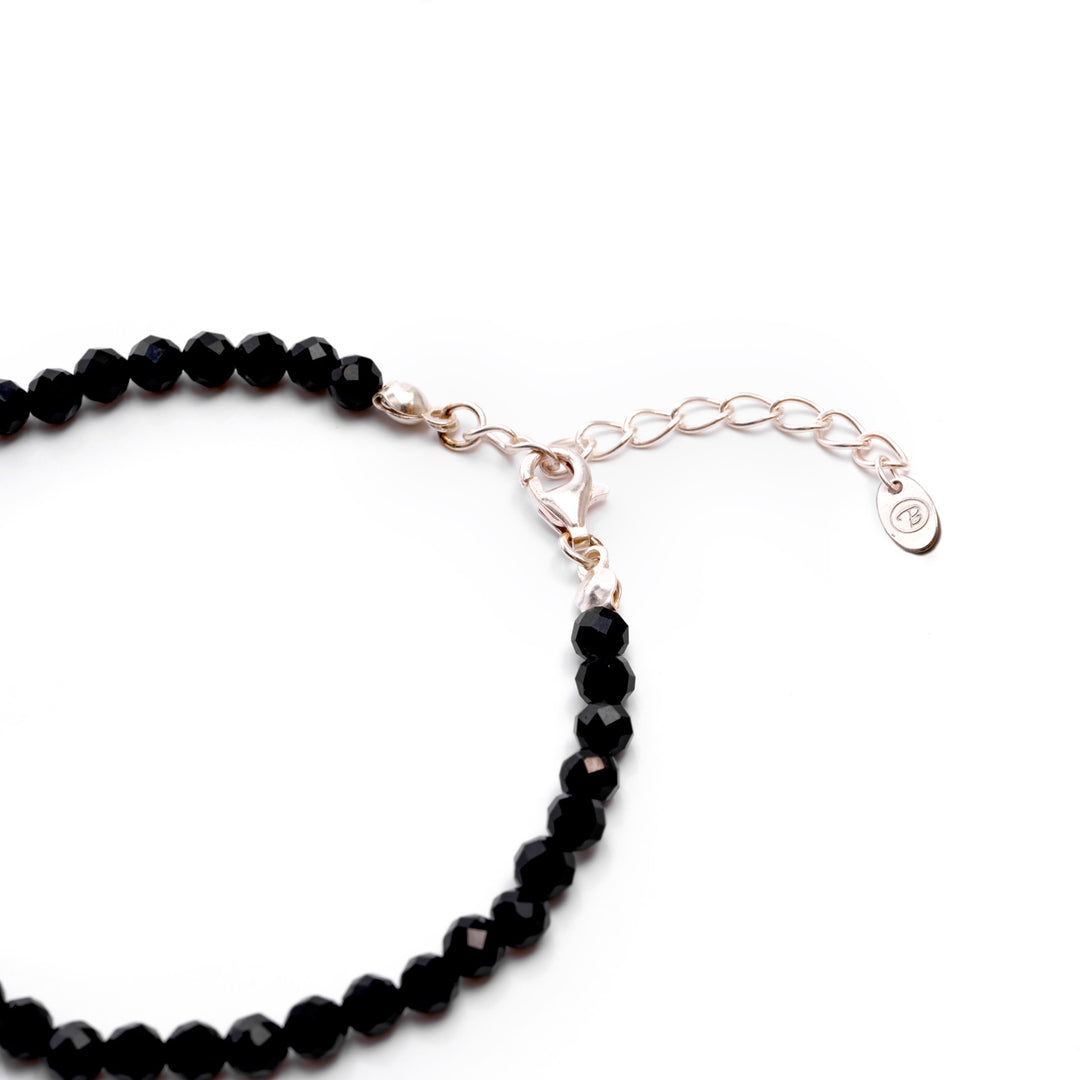 Onyx Naturstein Perlen Armband mit Verschluss (Achat farblich beh.)