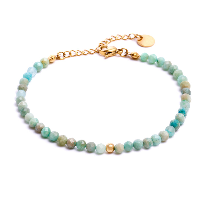 Amazonit Naturstein Perlen Armband mit Verschluss