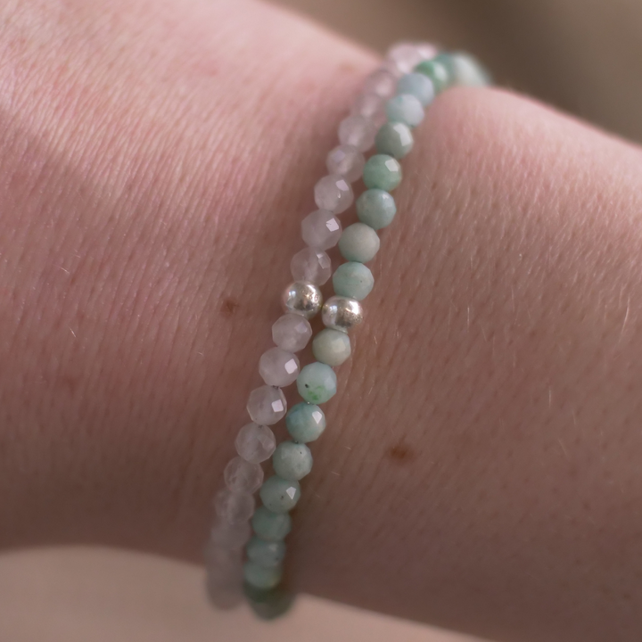 Amazonit Naturstein Perlen Armband mit Verschluss