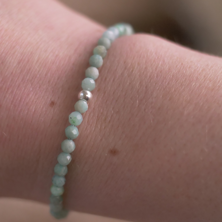 Amazonit Naturstein Perlen Armband mit Verschluss