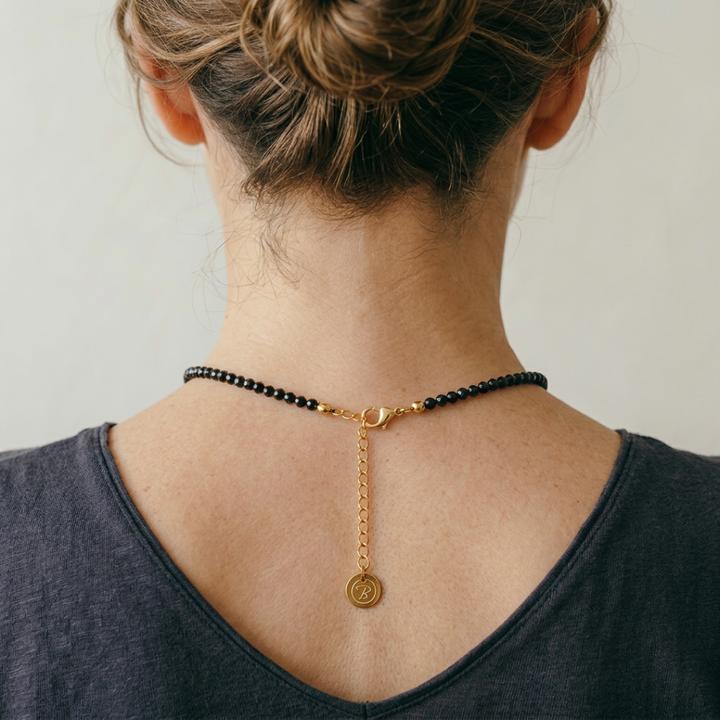 Tourmaline Duo Set – Bracelet & Necklace Made of Genuine Natural Stone