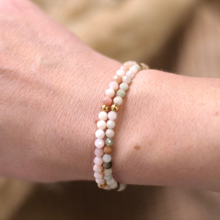 Jade Naturstein Perlen Armband mit Verschluss