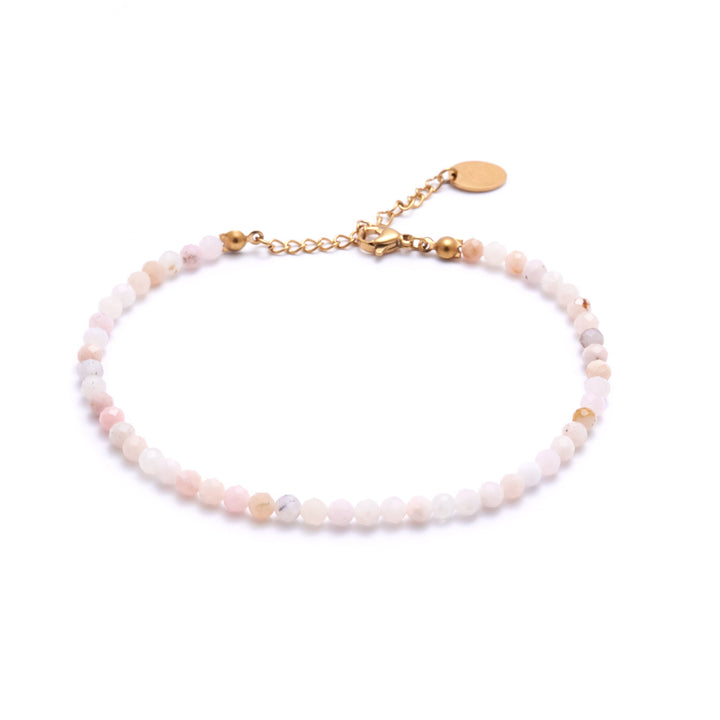 Opal Naturstein Perlen Fußkette mit Verschluss