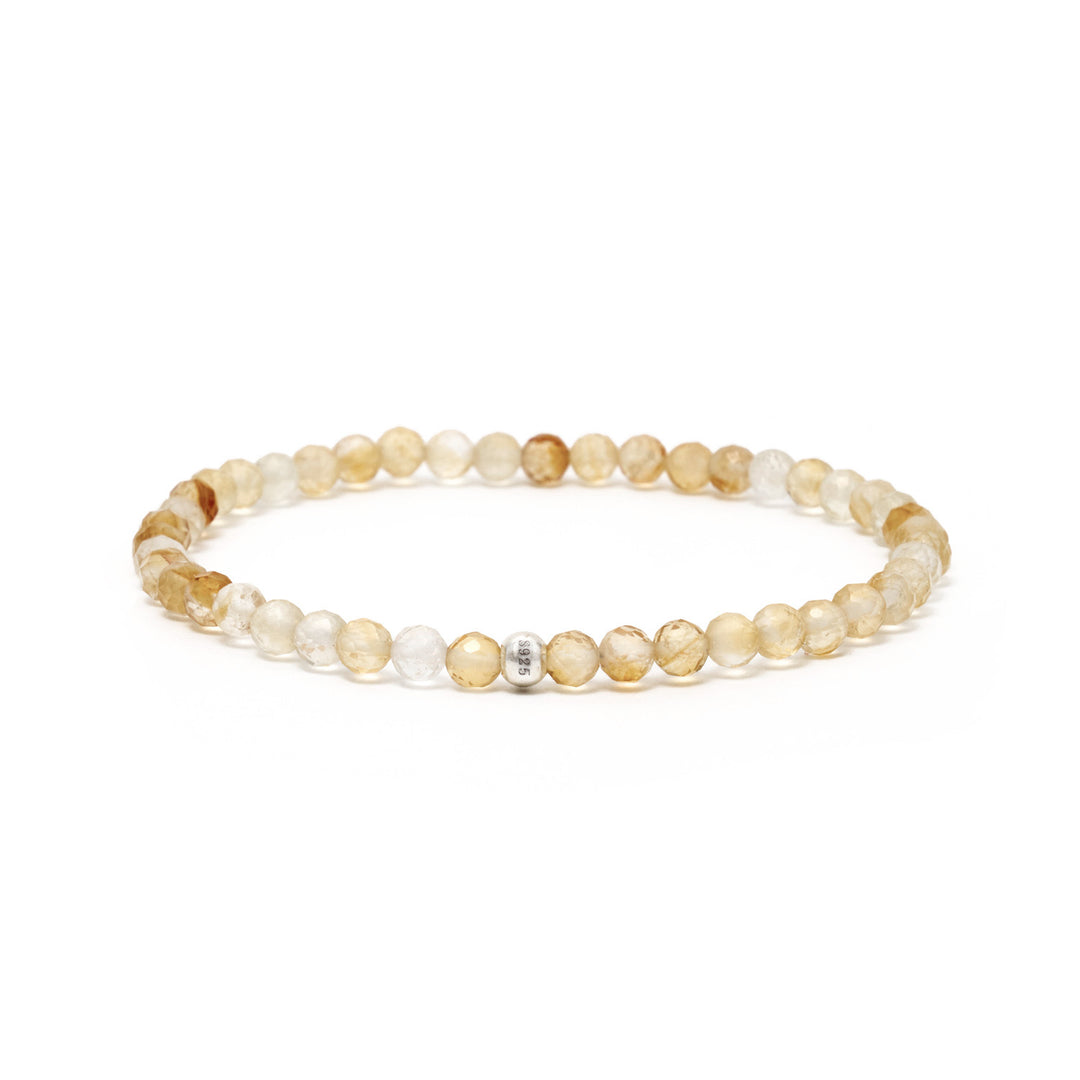 Citrine Bracelet with Silver Bead + Citrine Necklace