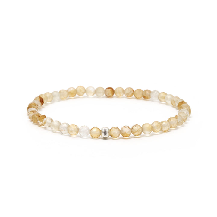 Citrine Bracelet with Silver Bead + Citrine Necklace