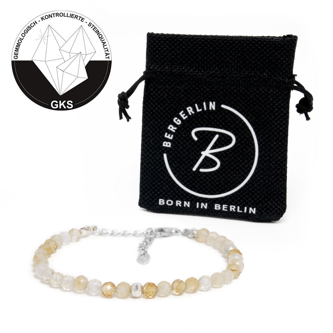 Citrine Natural Stone Bracelet with Clasp