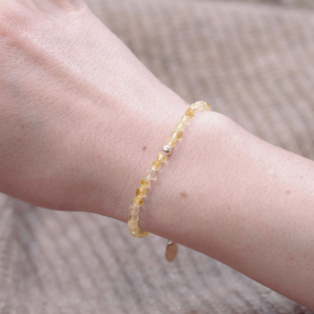 Citrine Natural Stone Bracelet with Clasp