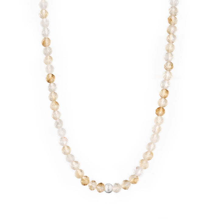 Citrine Bracelet with Silver Bead + Citrine Necklace