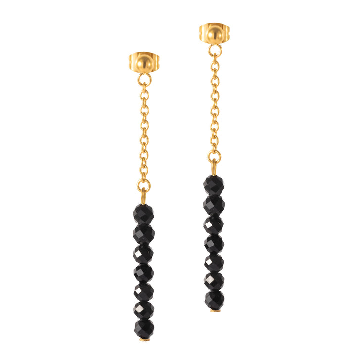 Natural Stone Earrings with Gold-Plated Clasp