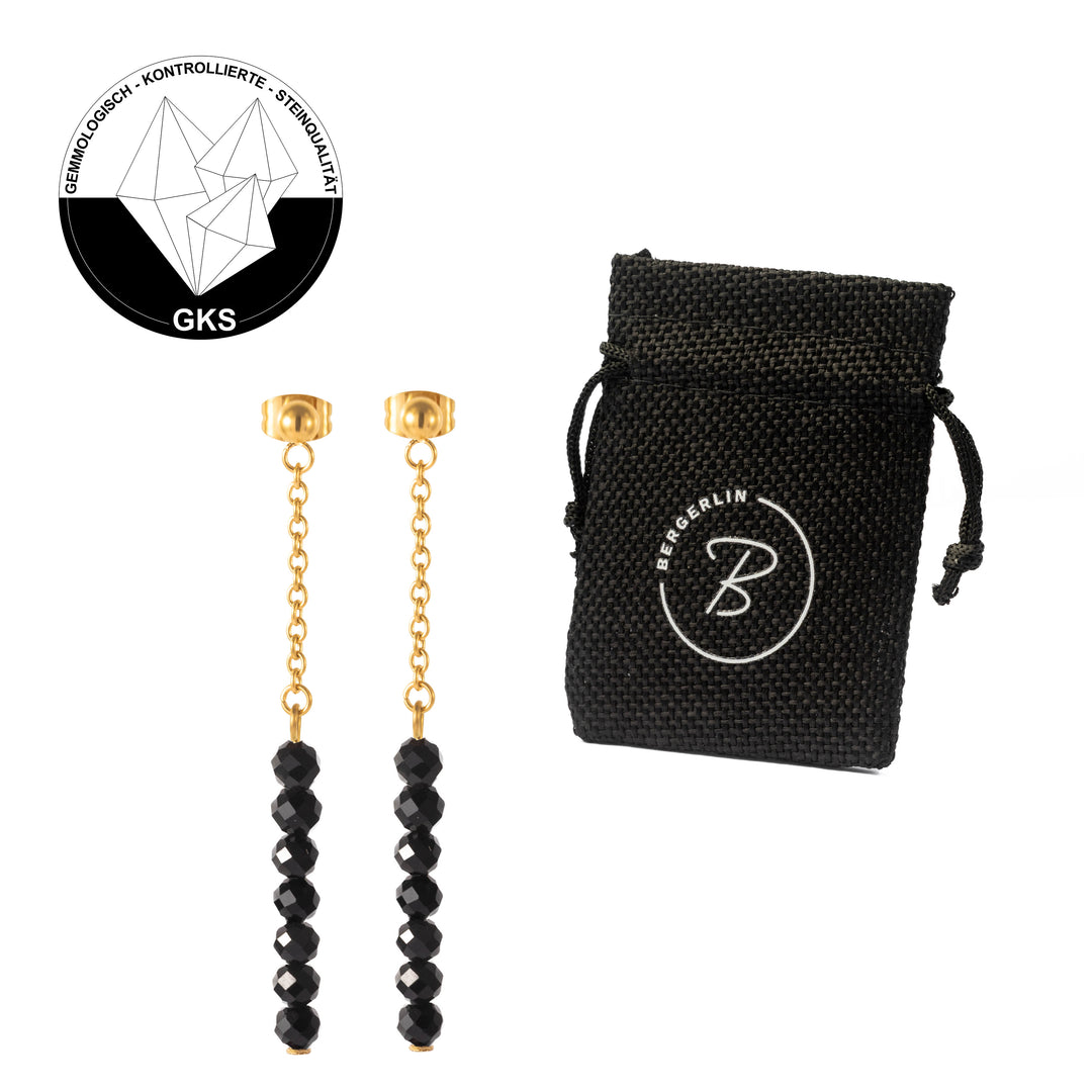 Natural Stone Earrings with Gold-Plated Clasp