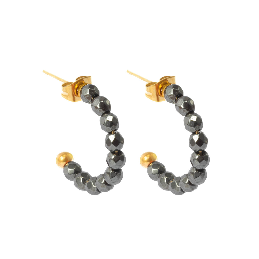 Natural Stone Creole with Gold-Plated Clasp