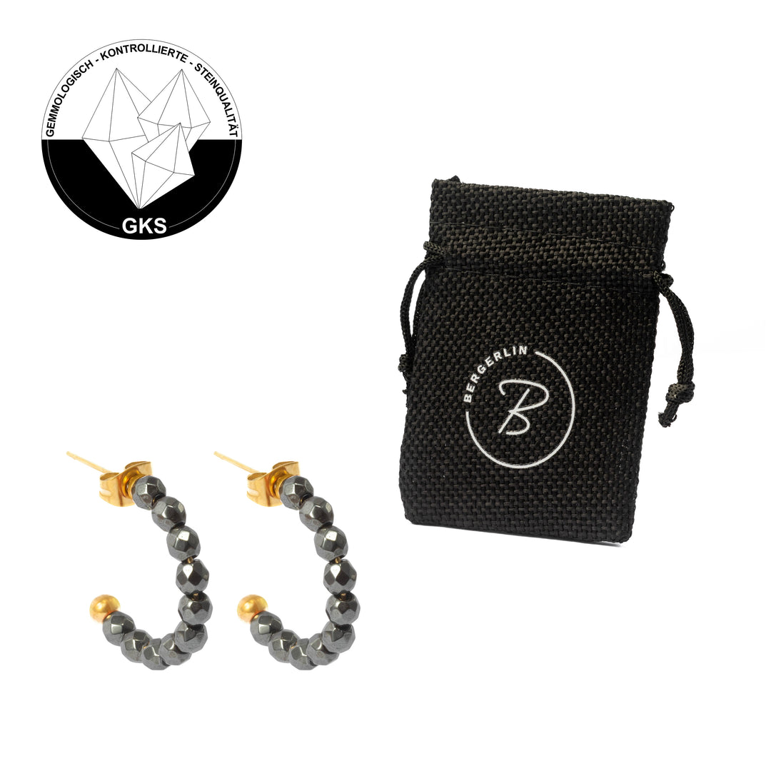 Natural Stone Creole with Gold-Plated Clasp