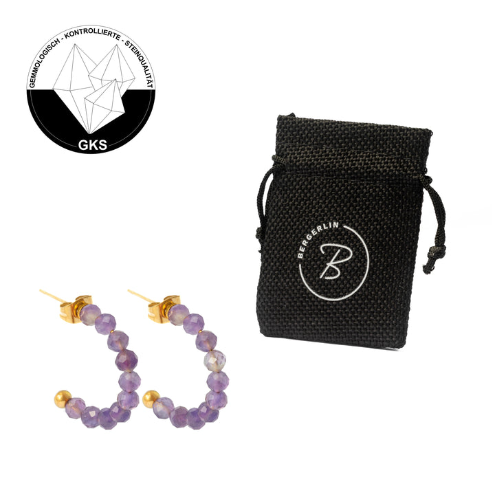 Natural Stone Creole with Gold-Plated Clasp