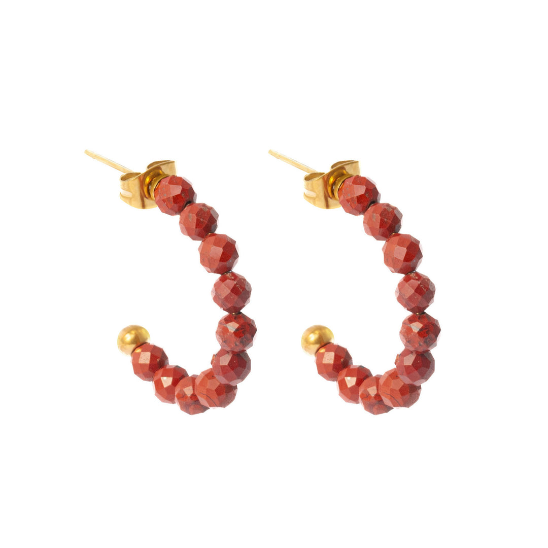 Natural Stone Creole with Gold-Plated Clasp
