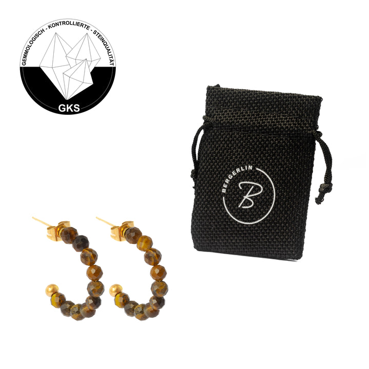 Natural Stone Creole with Gold-Plated Clasp