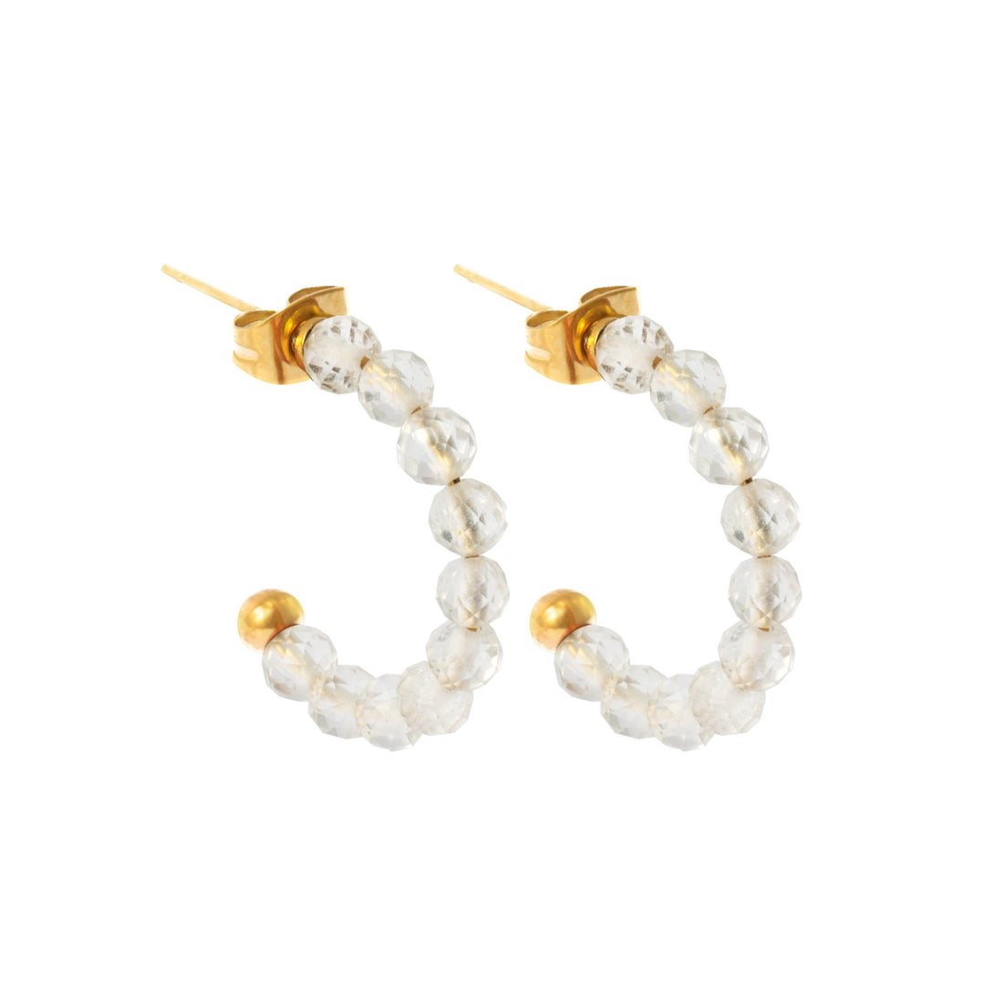 Natural Stone Creole with Gold-Plated Clasp