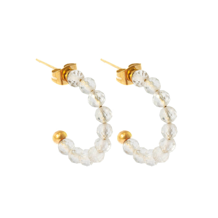 Natural Stone Creole with Gold-Plated Clasp