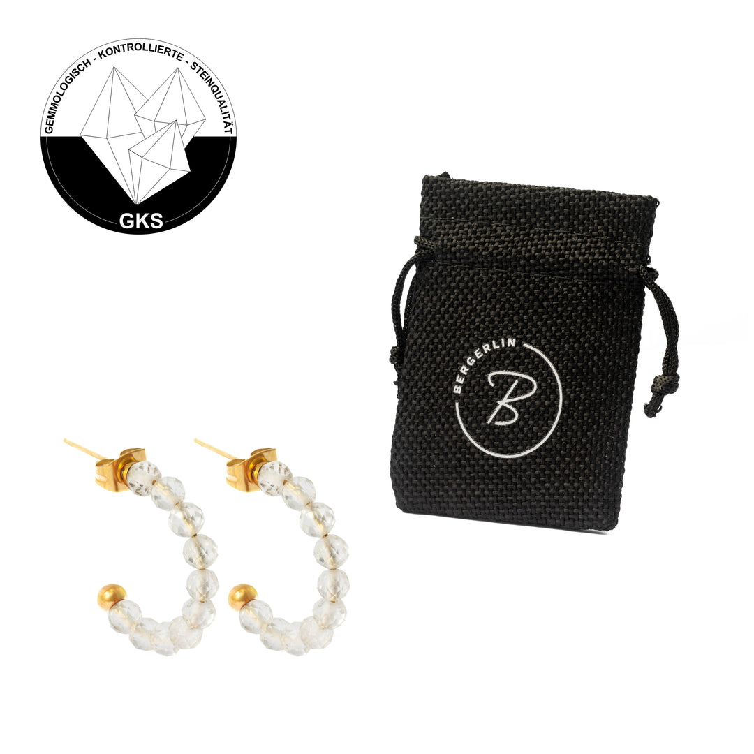 Natural Stone Creole with Gold-Plated Clasp