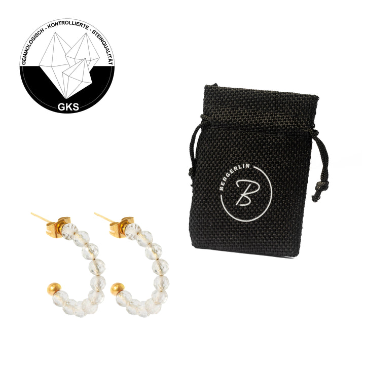 Natural Stone Creole with Gold-Plated Clasp