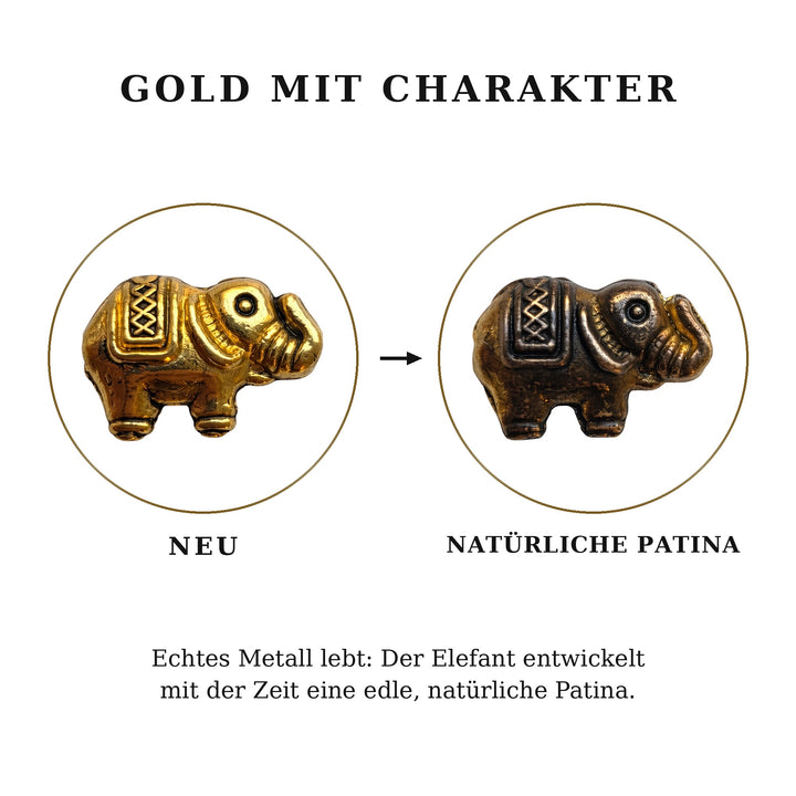 Lavastein Elefanten Perlen Armband