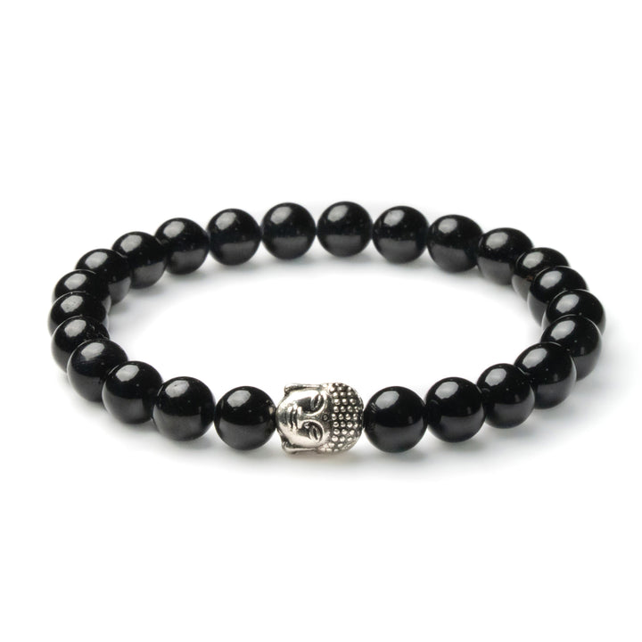 Obsidian Buddha Perlen Armband