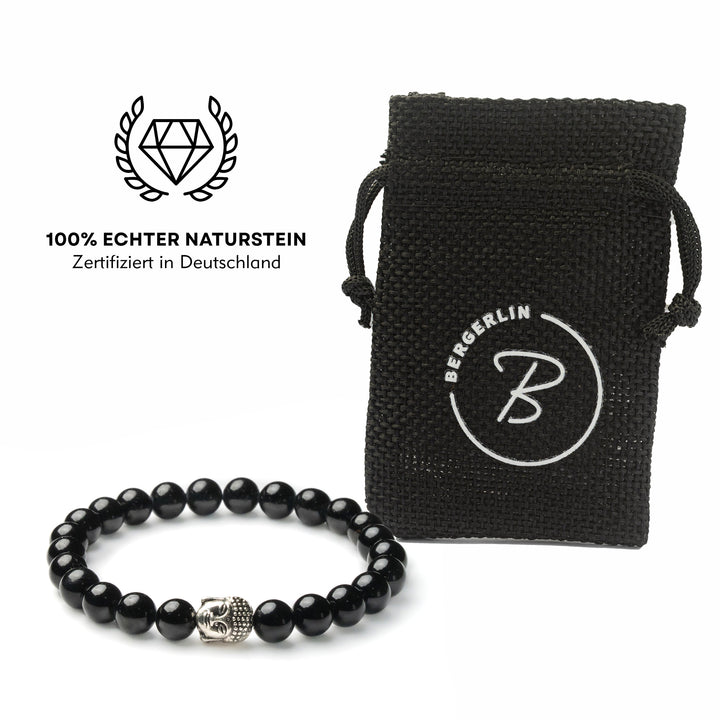 Obsidian Buddha Perlen Armband