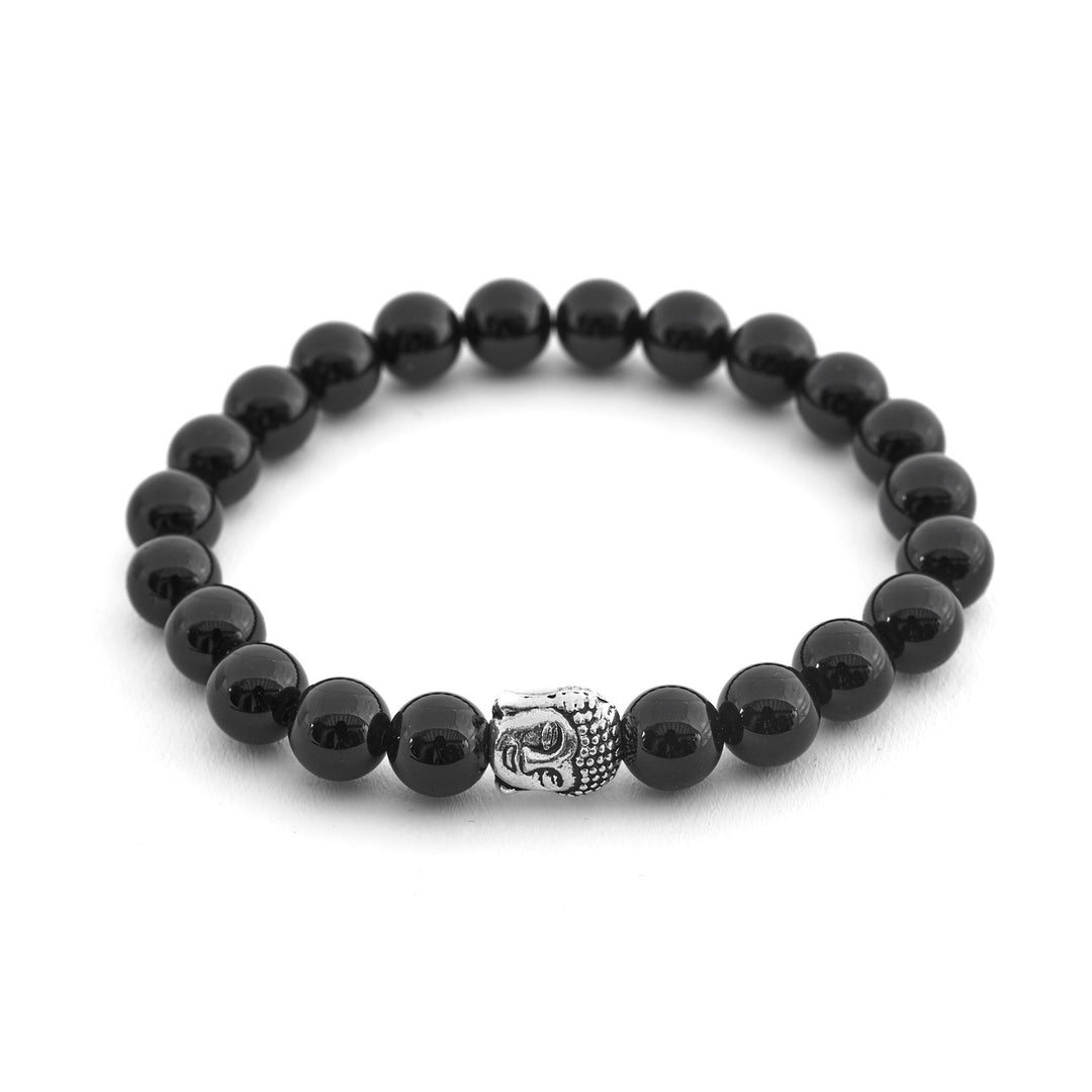 Onyx Naturstein Buddha Perlen Armband