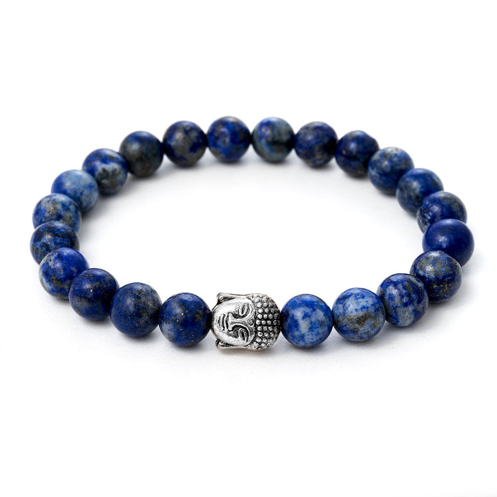 Lapislazuli Naturstein Buddha Perlen Armband (farbverbessert)