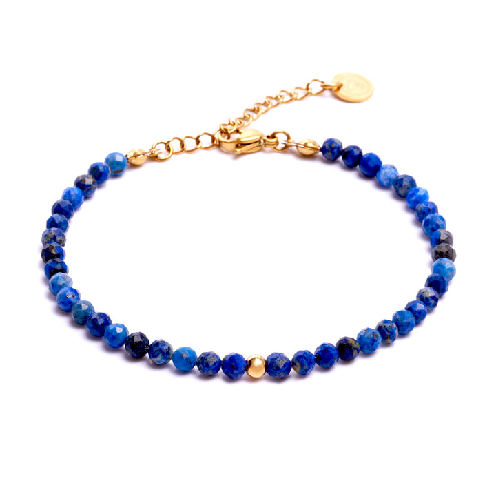 Lapislazuli Naturstein Perlen Armband mit Verschluss