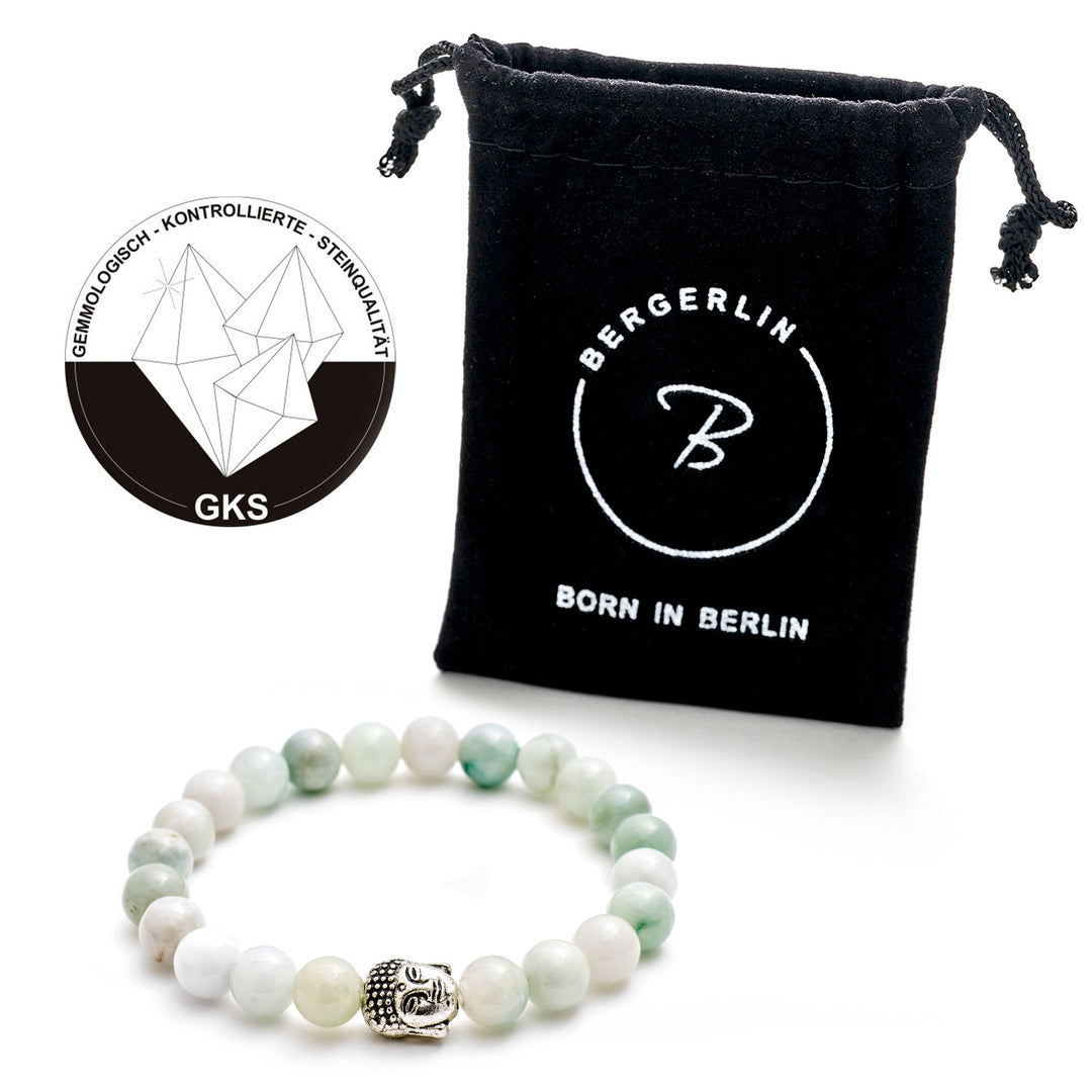 Jade Edelstein Buddha Perlen Armband