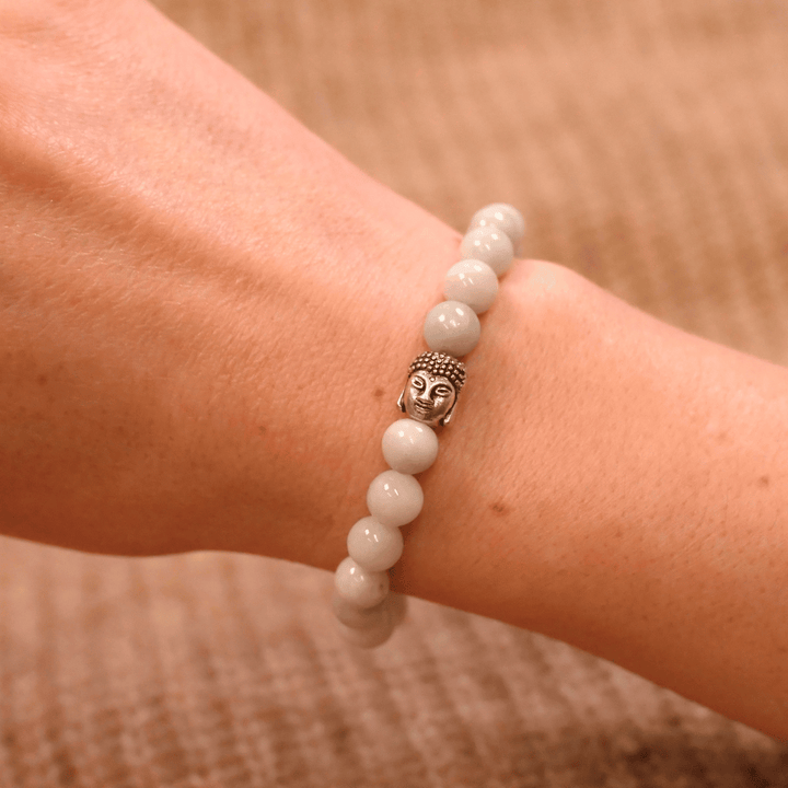 Jade Edelstein Buddha Perlen Armband