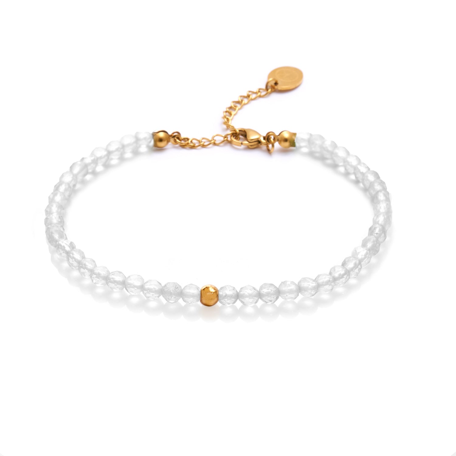 BERGERLIN Bracciale Di Perle D'Acqua Dolce Unisex - Chiusura Regolabile In Oro, Con Certificato Di Autenticità (Taglie XS-S 14-17cm / M-L 17-21cm)