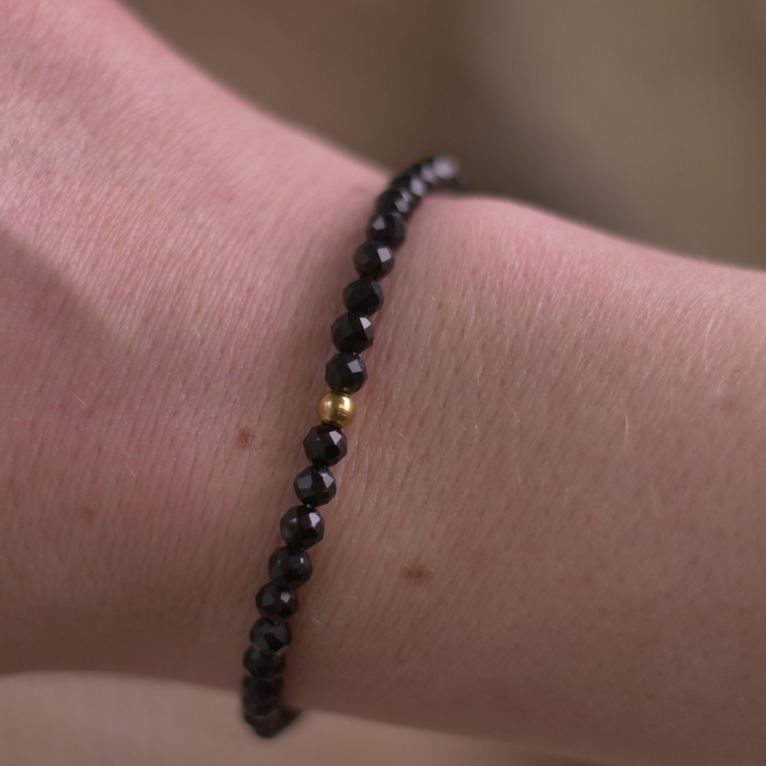 Onyx Armband Naturstein Perlen Armband mit Verschluss (Achat farblich beh.)