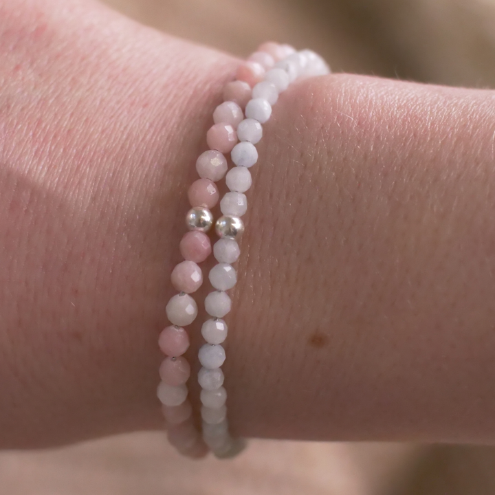 Opal Naturstein Perlen Armband mit Verschluss