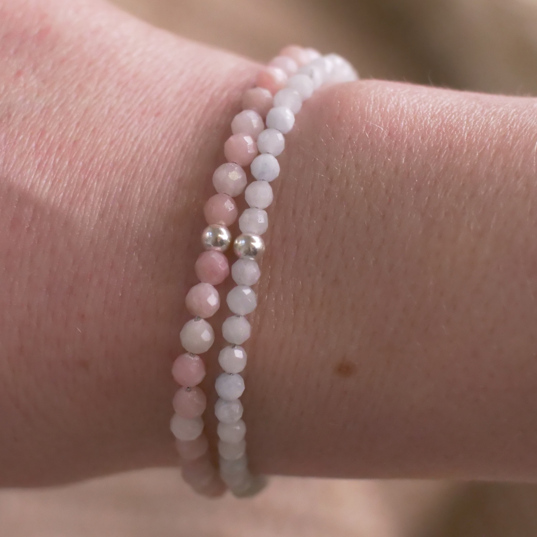 Opal Natural Stone Pearl Bracelet with Clasp