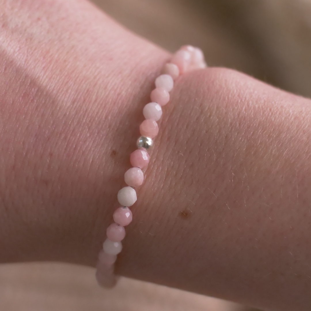 Opal Naturstein Perlen Armband mit Verschluss