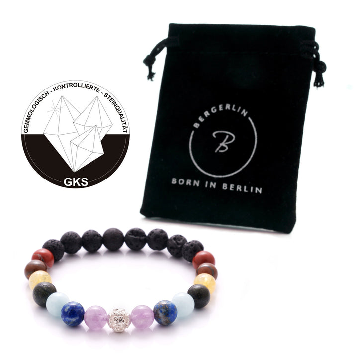7 Chakren Naturstein Perlen Armband